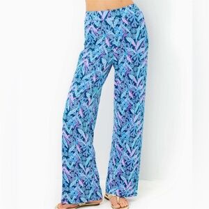 Lilly Pulitzer Allena Knit Palazzo Pants Barton Blue Star Gazing Engineered